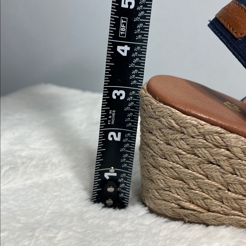 Tommy Bahama Navy Sakura Wedge Espadrille Sandal sz 6.5 - Picture 8 of 8